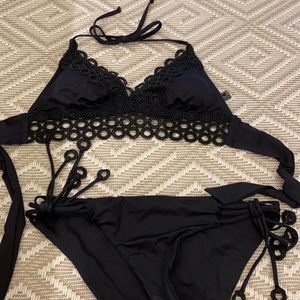 Becca black bikini top & bottom